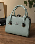 Premium Modern Luxury Structured Top-Handle Bag - Mint Green